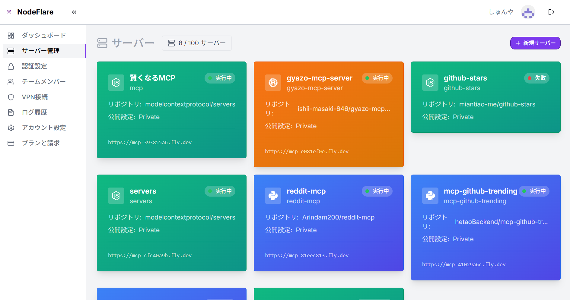 Dashboard screenshot 2